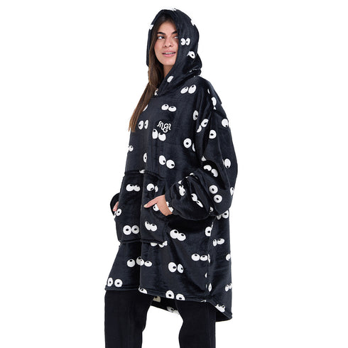 Snuggs Blanket Hoodie Black Eyes